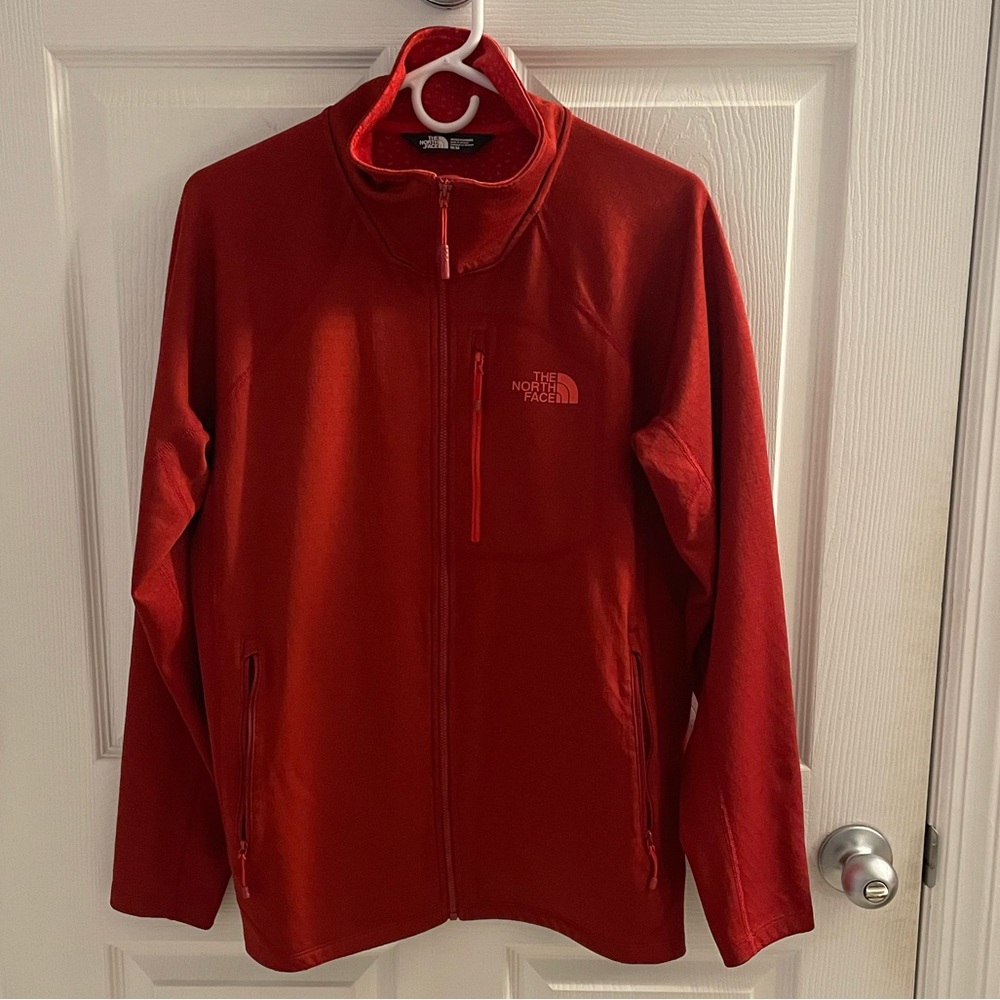 The North Face Men’s Red Athletic Jacket Zip Up Medium Excellent Used Condition